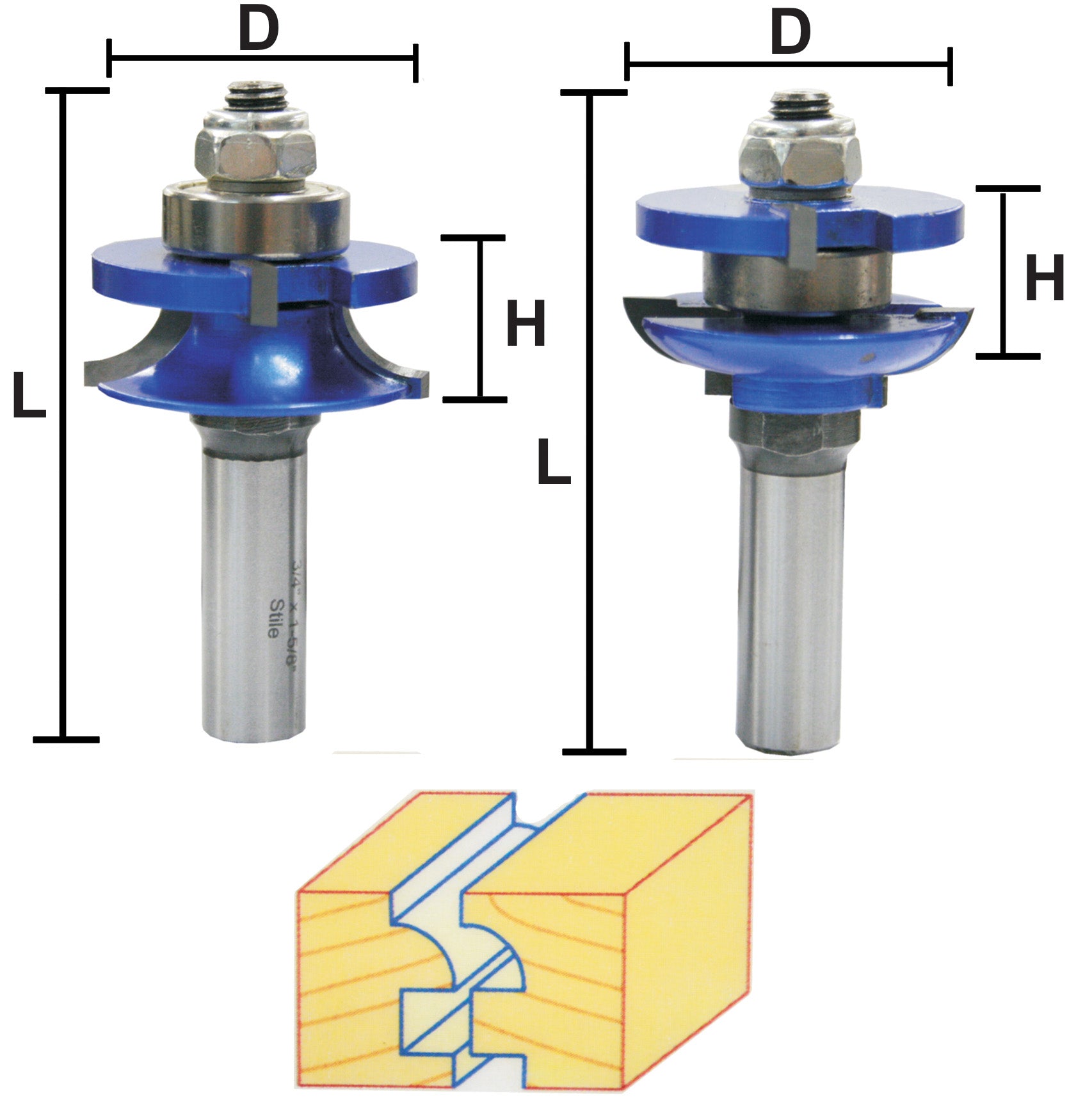 Cutting Tools > Router Bits > Rail and Stile Bits